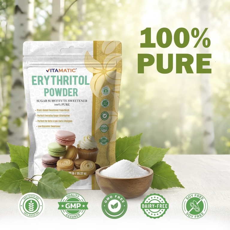 Vitamatic, эритритол в порошке, 1 кг (35,27 унции)