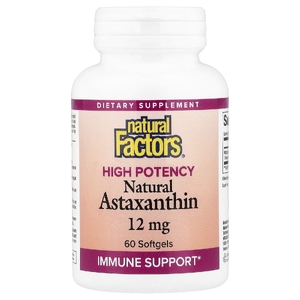 Natural Factors, Натуральный астаксантин, 12 мг, 60 капсул