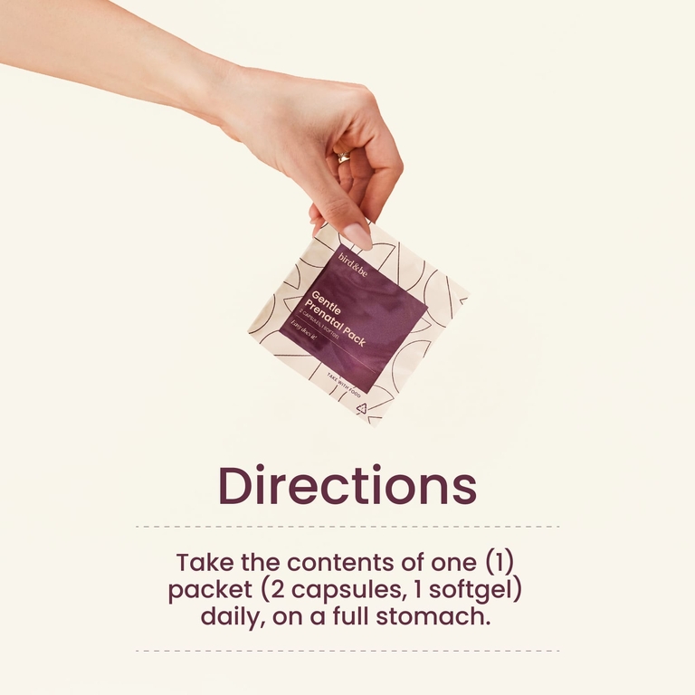 Bird&Be, Gentle Prenatal Pack, 30 веганских пакетиков