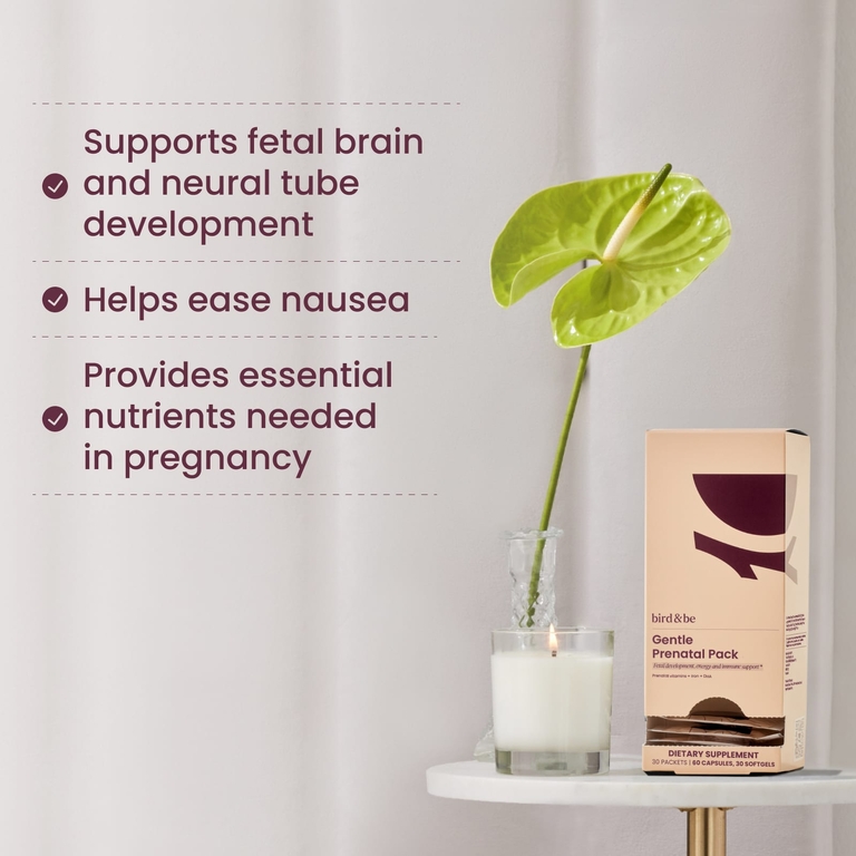 Bird&Be, Gentle Prenatal Pack, 30 веганских пакетиков