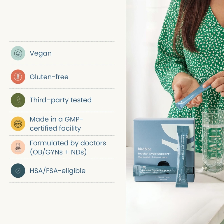 Bird&Be, инозитол для поддержки цикла, 30 стик-пакетов по 5,4 г