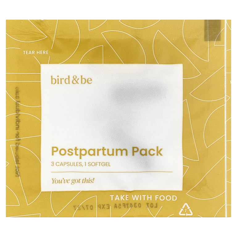 Bird&Be, Пакетик для послеродового периода, 30 веганских пакетиков