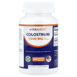 Vitamatic, молозиво, 180 вегетарианских капсул (250 мг в 1 капсуле)