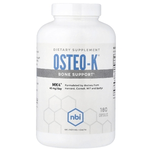 NBI Health, Osteo-K®, добавка для поддержки костей, 180 капсул
