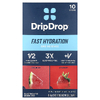 DripDrop, смесь для приготовления электролитического напитка, арбуз и клубника, 10 стиков по 10 г (0,35 унции)