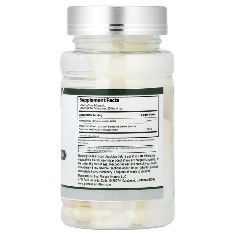 Probase Nutrition, Liposomal NMN с LipoAvail®, 30 капсул