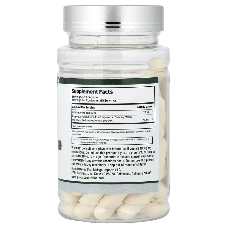 Probase Nutrition, Липосомальный глутатион`` 60 капсул