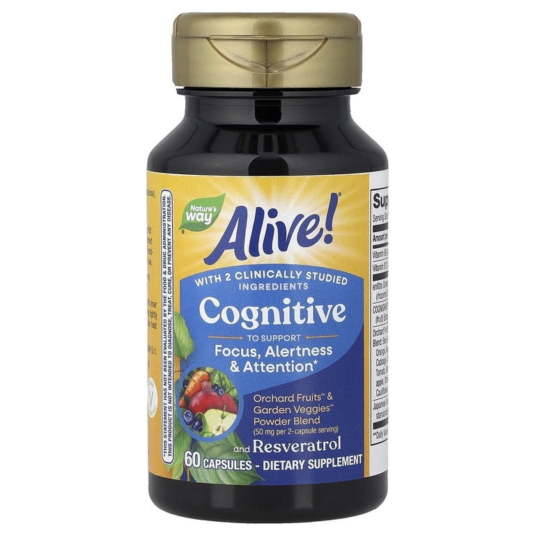 Nature's Way, Alive!® Cognitive, 60 капсул