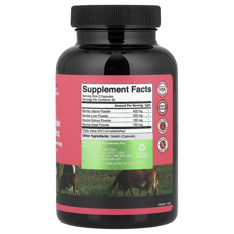 Nature's Craft, Women's Wellness, комплекс крупного рогатого скота для женщин, 60 капсул