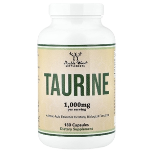 Double Wood Supplements, таурин, 180 капсул (500 мг в 1 капсуле)