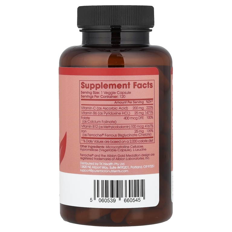 Pure Micronutrients, Iron Plus, 120 растительных капсул