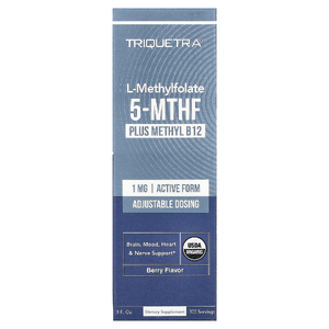 Triquetra Health, L-метилфолат 5-MTHF с метилом B12, ягода, 1 жидк. унция