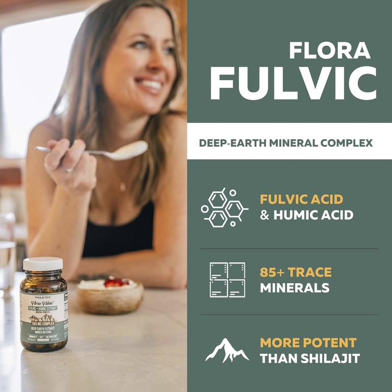 Triquetra Health, Минеральный комплекс Flora Fulvic™ с фульвиковым экстрактом и гуминовыми экстрактами, 550 мг, 60 капсул
