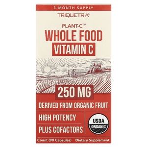 Triquetra Health, Растительный витамин C™  цельнопищевой добавка Plant-C, 90 капсул