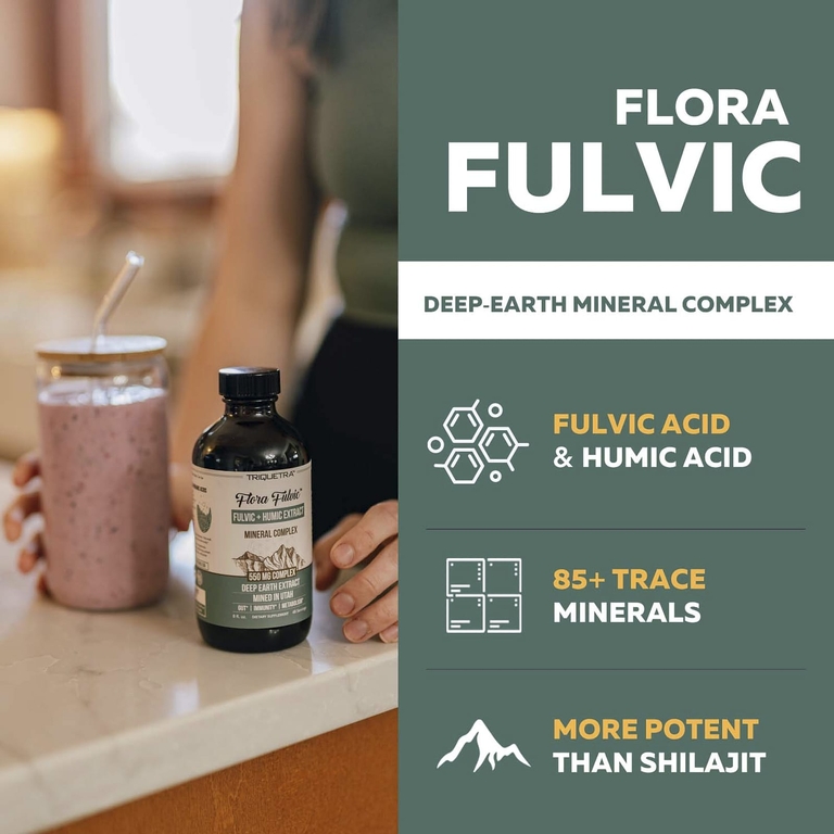 Triquetra Health, Flora Fulvic, фульвиковый комплекс с гуминовыми экстрактами, 8 жидк. унций