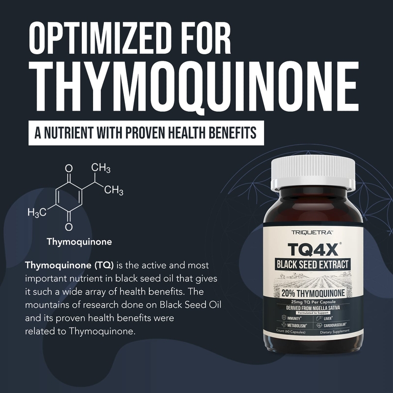 Triquetra Health, TQ4X® Экстракт семян чёрного тмина, 60 капсул