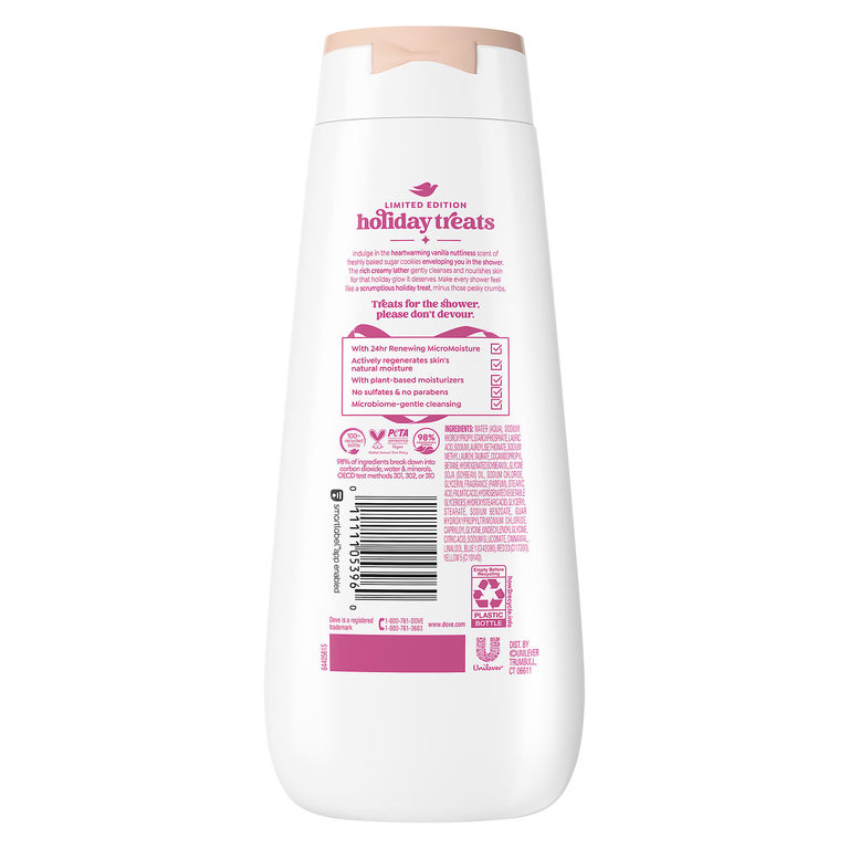 Dove, Holiday Treats, Body Wash, сахарное печенье, 11 жидк. унций