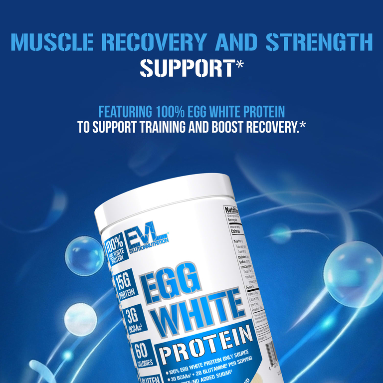 EVLution Nutrition, Яичный белок, без добавок, 0,5 фунта (234 г)