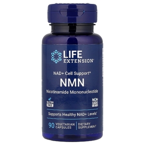 Life Extension, NMN, NAD+, поддержка клеток, 90 вегетарианских капсул (300 мг в 1 капсуле)