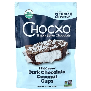 Chocxo, Органический тёмный шоколад в чашках, 7 чашек, (14 г (0,5 унции)