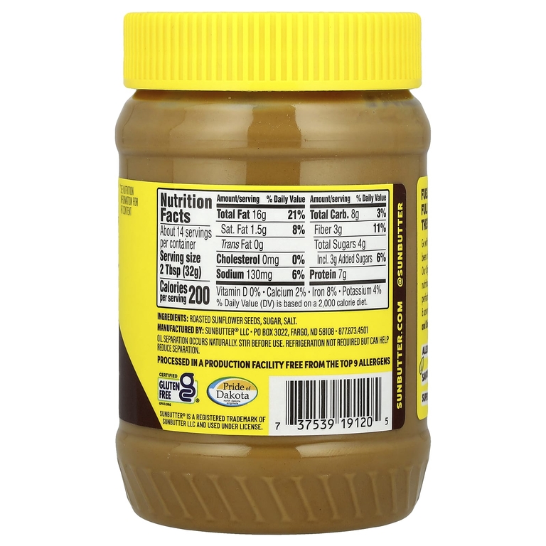 SunButter, Подсолнечное масло, оригинальное, 454 г (16 унций)