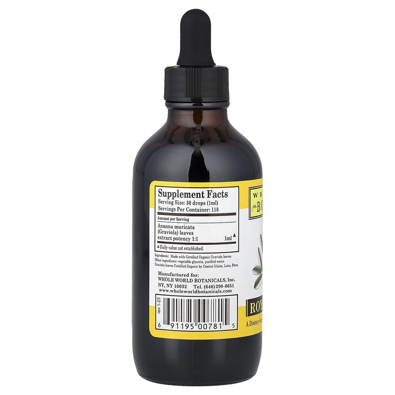 Whole World Botanicals, гравиола, 118 мл (4 унции)
