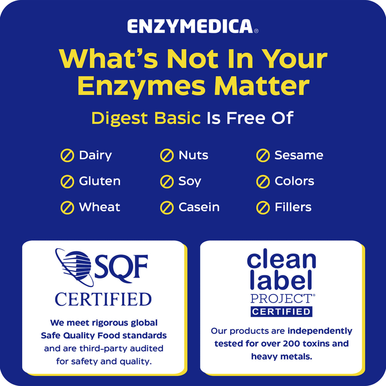 Enzymedica, комплекс пищеварительных ферментов, 90 капсул