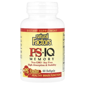 Natural Factors, фосфатидилсерин и фосфолипидный комплекс, 60 желатиновых капсул
