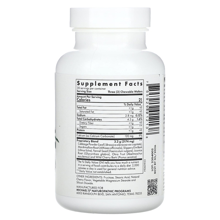 Michael's Health, Antisid, вишня`` 90 веганских жевательных вафель (Товар снят с продажи) 