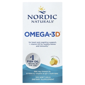 Nordic Naturals, омега-3 с витамином Д, с лимонным вкусом, 120 желатиновых капсул
