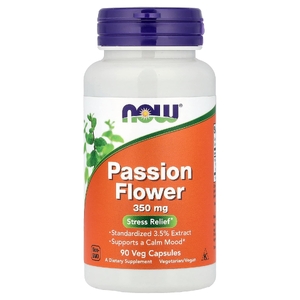 NOW Foods, пассифлора, 350 мг, 90 растительных капсул