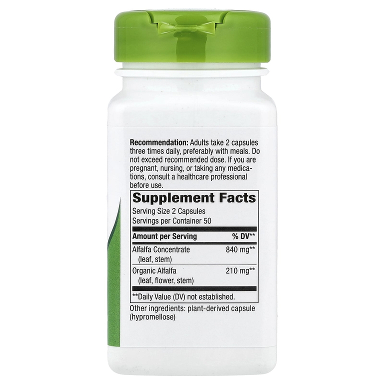 Nature's Way, концентрат из люцерны Alfa-Max®, 100 веганских капсул