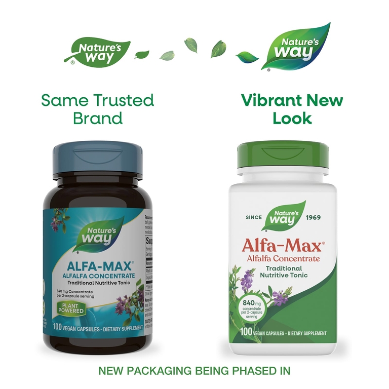 Nature's Way, концентрат из люцерны Alfa-Max®, 100 веганских капсул