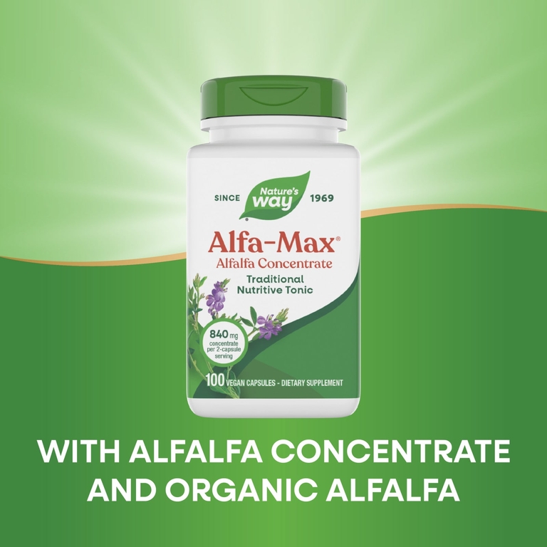 Nature's Way, концентрат из люцерны Alfa-Max®, 100 веганских капсул