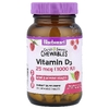 Bluebonnet Nutrition, витамин Д3, малина, 25 мкг (1000 МЕ), 90 жевательных таблеток