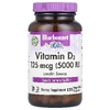 Bluebonnet Nutrition, Витамин D3, 5000 МЕ, 120 растительных капсул