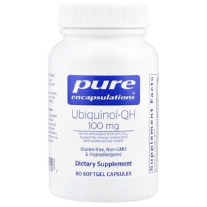 Pure Encapsulations, Убихинол, 100 мг, 60 желатиновых капсул