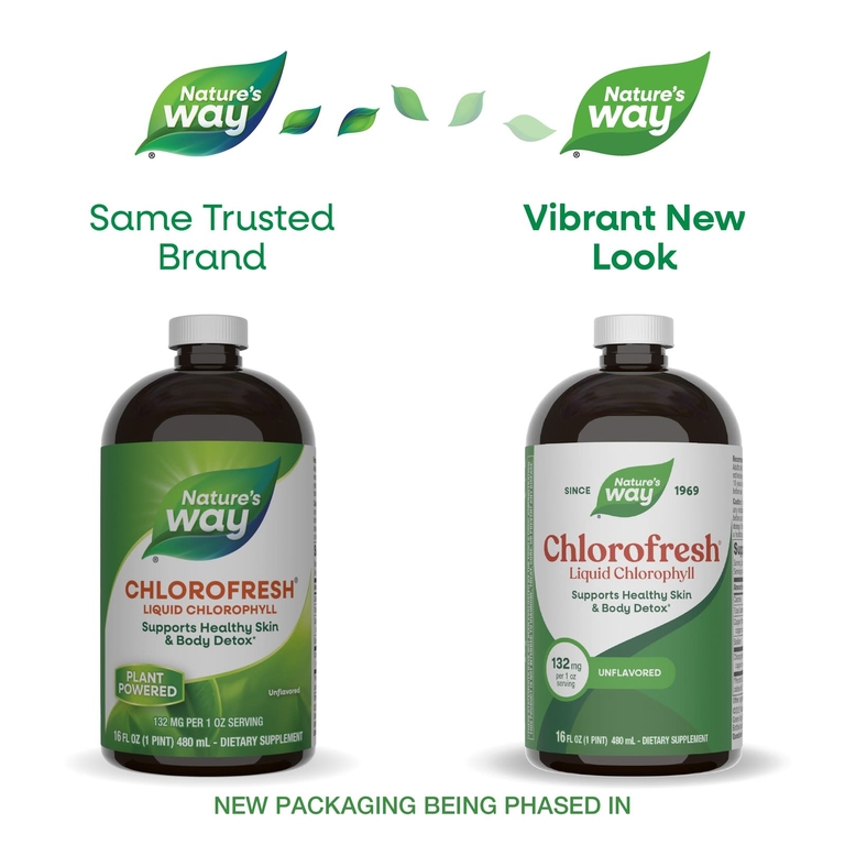 Nature's Way, жидкий хлорофилл Chlorofresh®, без добавок, 132 мг, 480 мл (16 жидких унций)