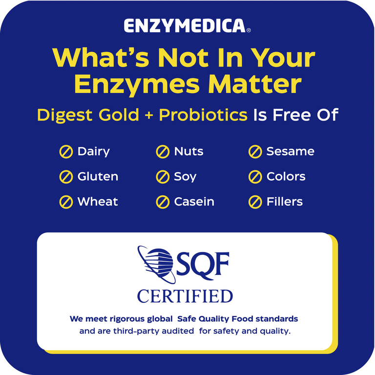 Enzymedica, комплекс пищеварительных ферментов + пробиотики, 90 капсул