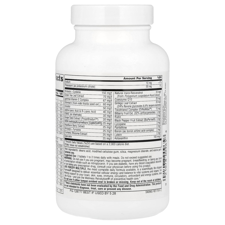 Source Naturals, мультивитаминный комплекс, без железа, 60 таблеток