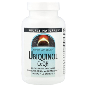 Source Naturals, убихинол, 100 мг, 90 желатиновых капсул