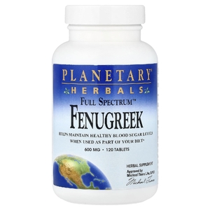 Planetary Herbals, пажитник, 600 мг, 120 таблеток