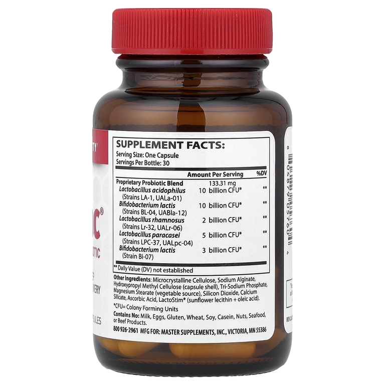 Master Supplements, пробиотик широкого спектра действия, 30 капсул
