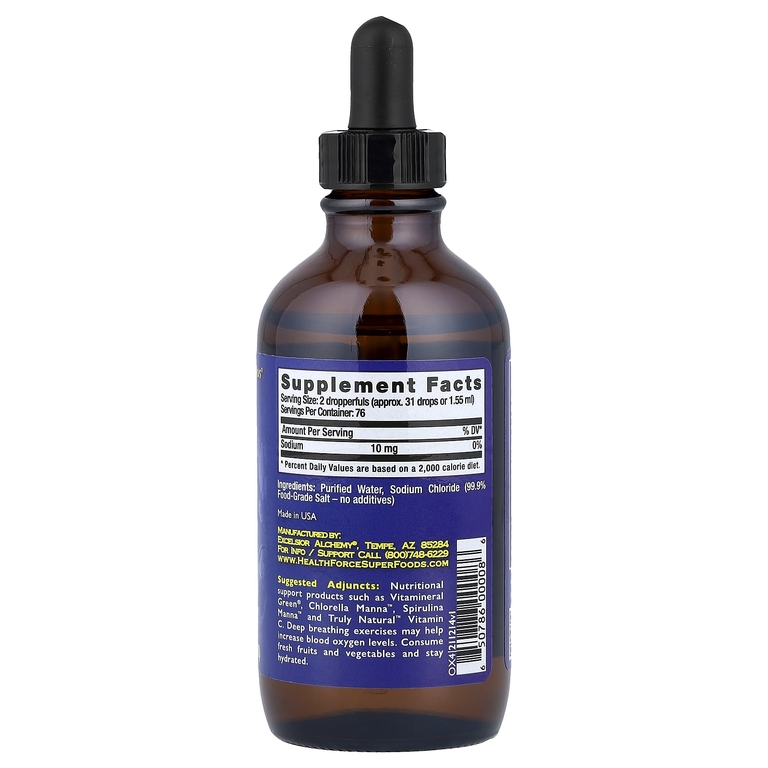 HealthForce Superfoods, жидкая стабилизированная кислородная добавка, 118,2 мл (4 жидк. унции)