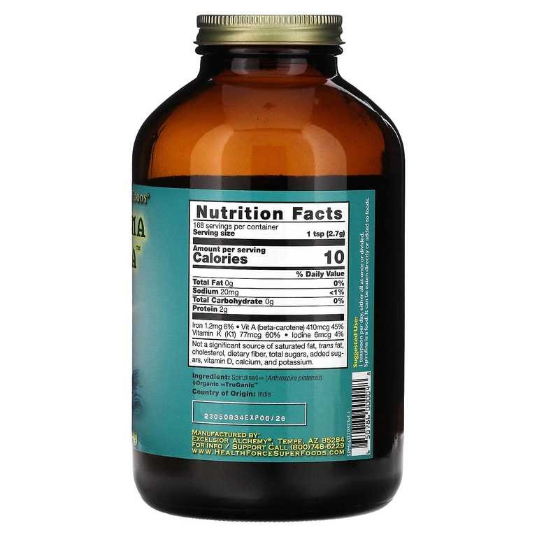 HealthForce Superfoods, спирулина, 454 г (16 унций)