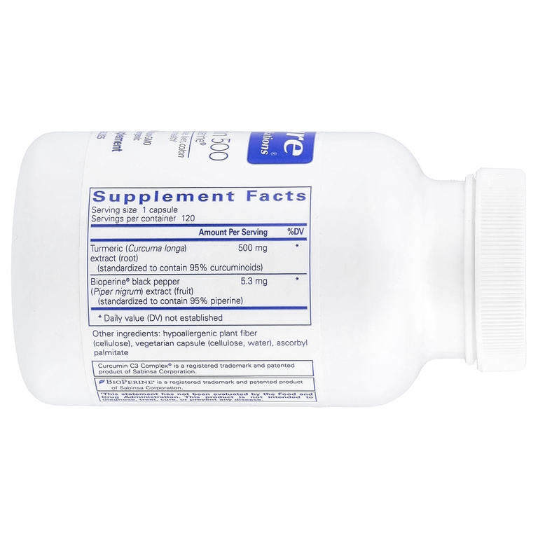 Pure Encapsulations, Куркумин с черным перцем, 120 капсул