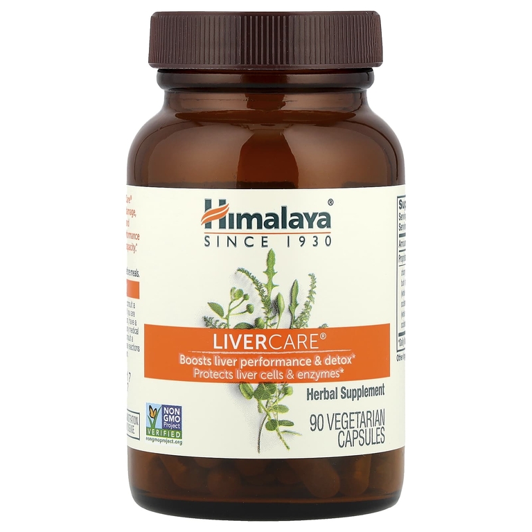 Himalaya, растительный комплекс для улучшения работы печени и детоксикации, 90 вегетарианских капсул