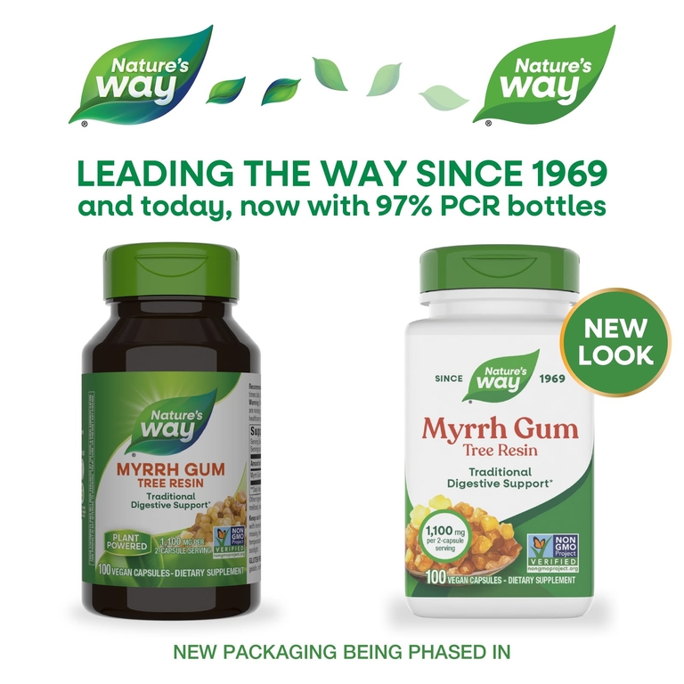 Nature's Way, смола мирры, 100 веганских капсул (550 мг в 1 капсуле)