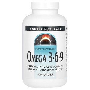 Source Naturals, омега-3, 6, 9, 120 желатиновых капсул