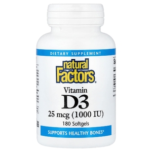 Natural Factors, Витамин D3, 180 капсул